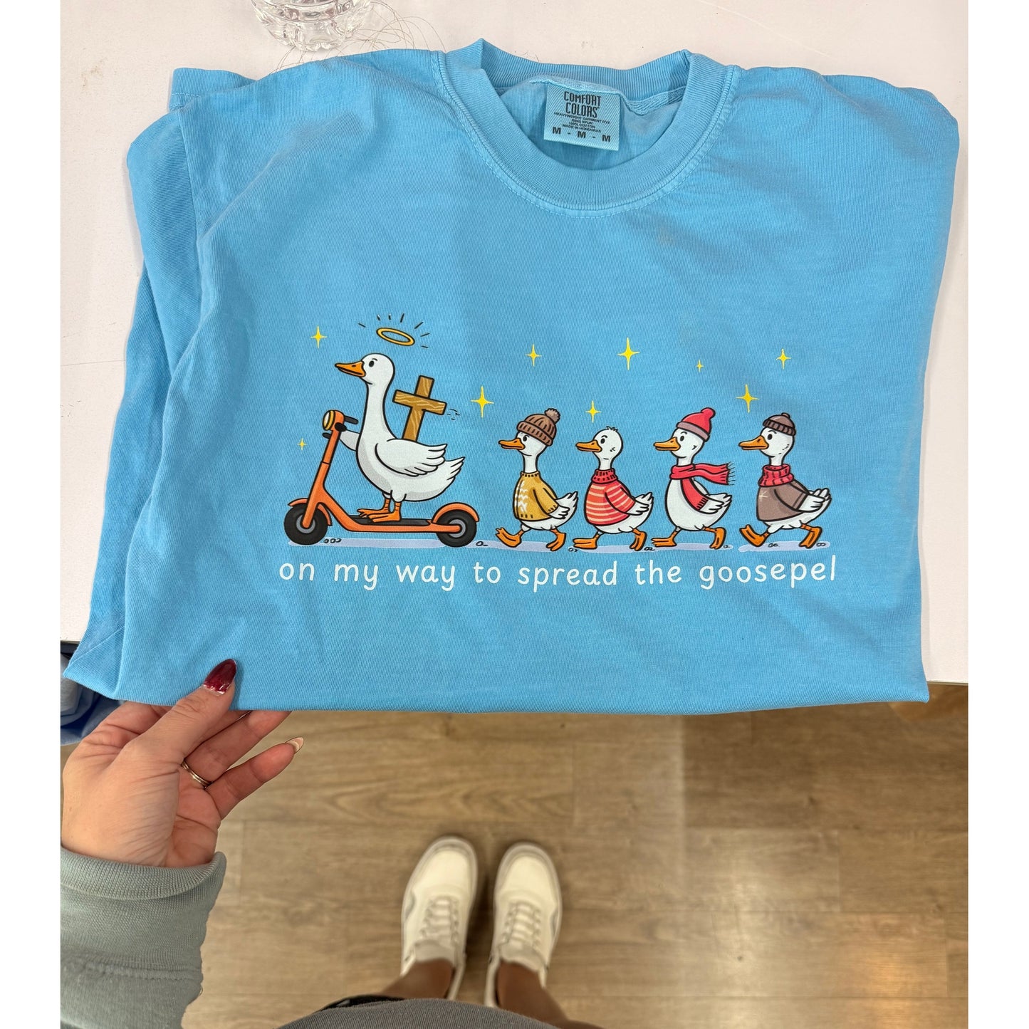 Spread the Gospel Goose Christian tee or sweatshirt