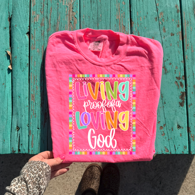 living proof of a loving God tee or sweatshirt
