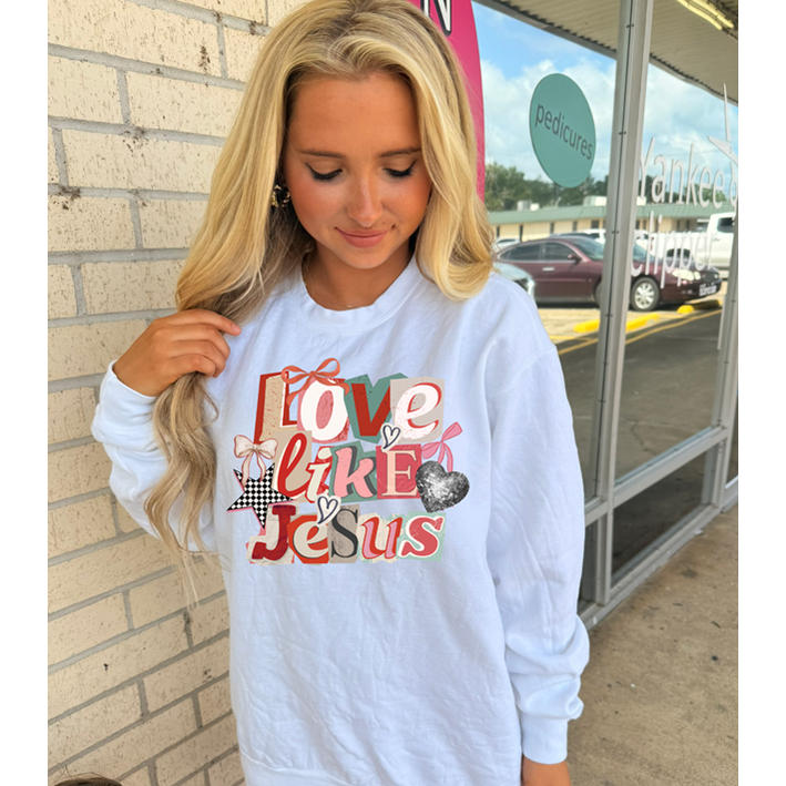 love like Jesus Christian tee or sweatshirt
