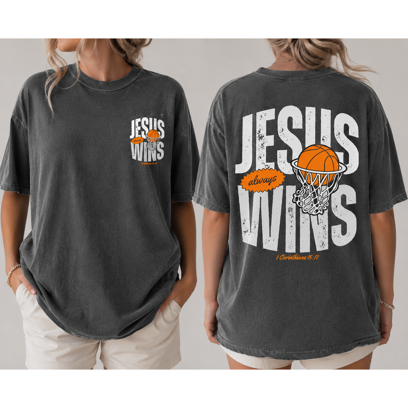Jesus Wins Basketball Tee or sweatshirt