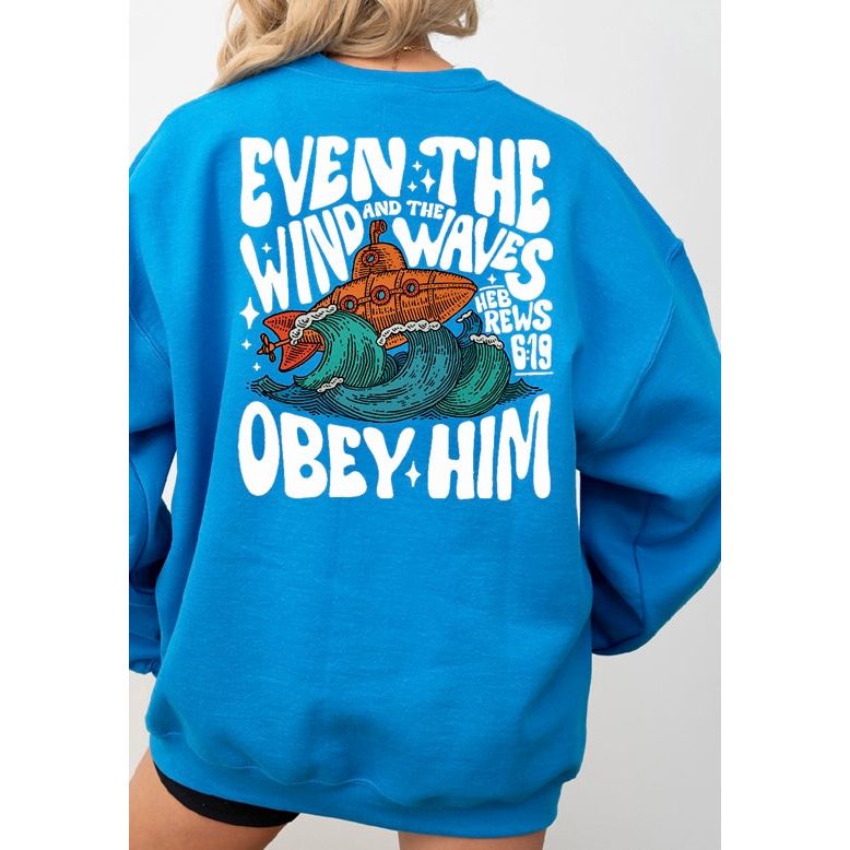 Even the Wind and Waves obey Christian tee or Sweatshirt