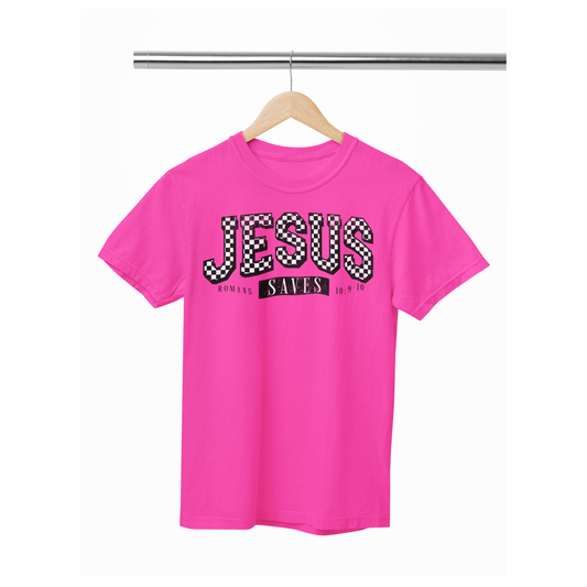 Jesus checkered Tee or sweatshirt