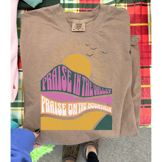 Praise on the Valley Praise on the Mountain Tee or sweatshirt